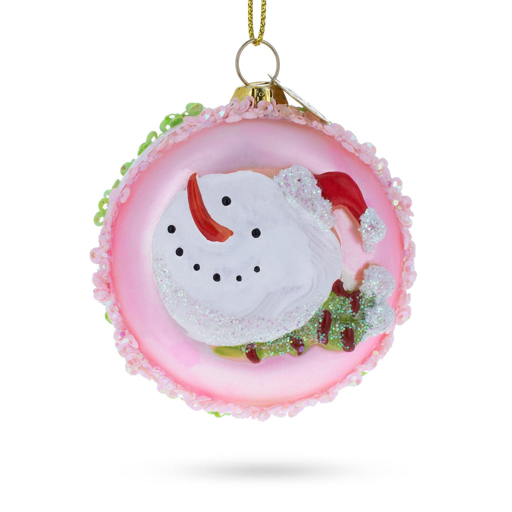 Macarons Mini Glass Christmas Ornament