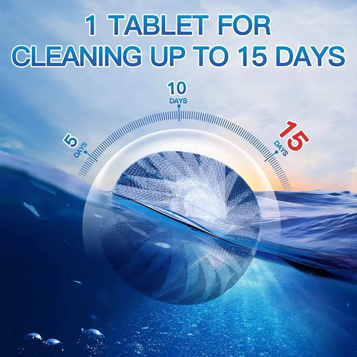 10-Pack: Vacplus Automatic Toilet Bowl Cleaner Tablets, Bathroom Toilet Tank Cleaner