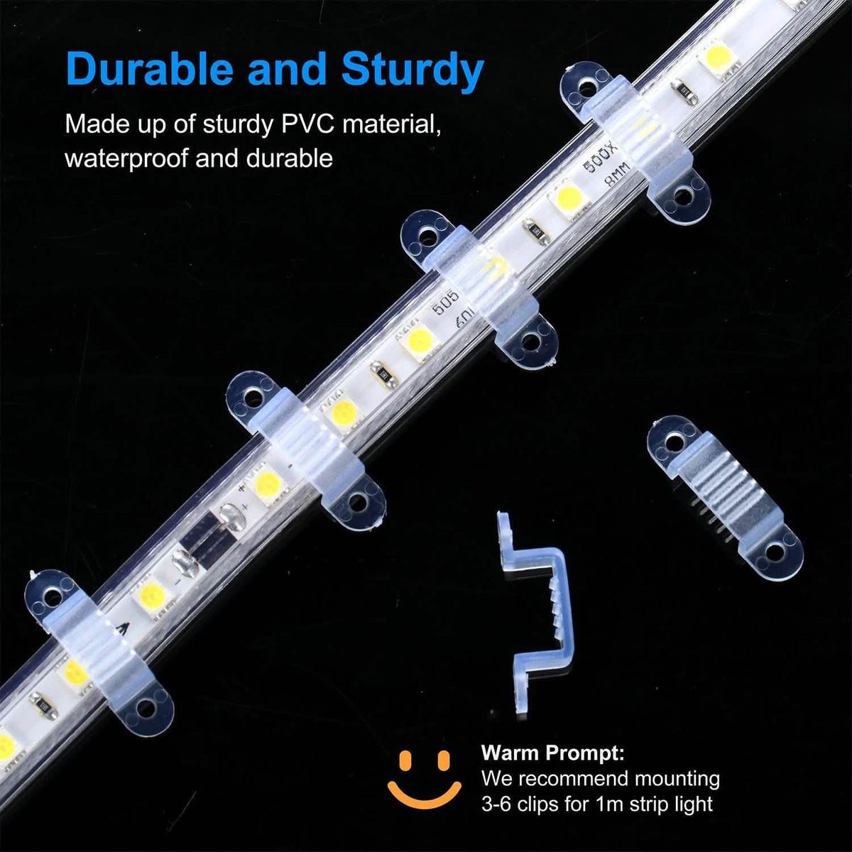 10-Piece: LED Strip Light Clips