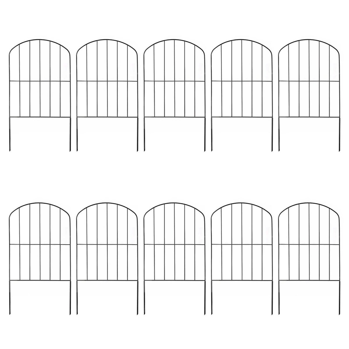 10-Pieces: Decorative Garden Fence Rustproof Iron Wire Arched Fence