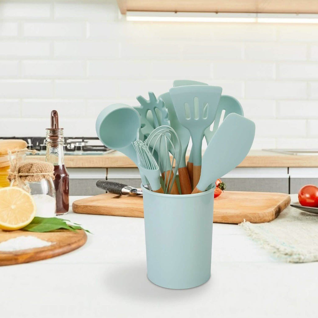 11-Piece: Silicone Cooking Utensil Set