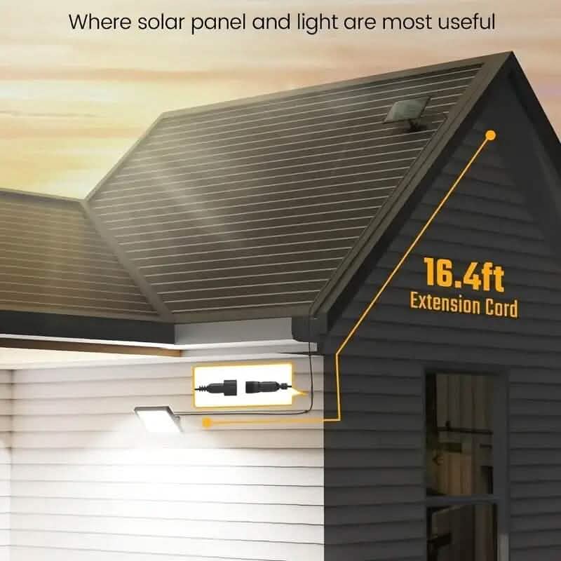 113 LED Cool White Floodlights Solar Motion Sensor Lights