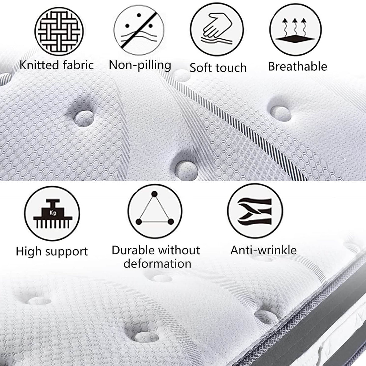 12" Hybrid Pocket Spring Mattress