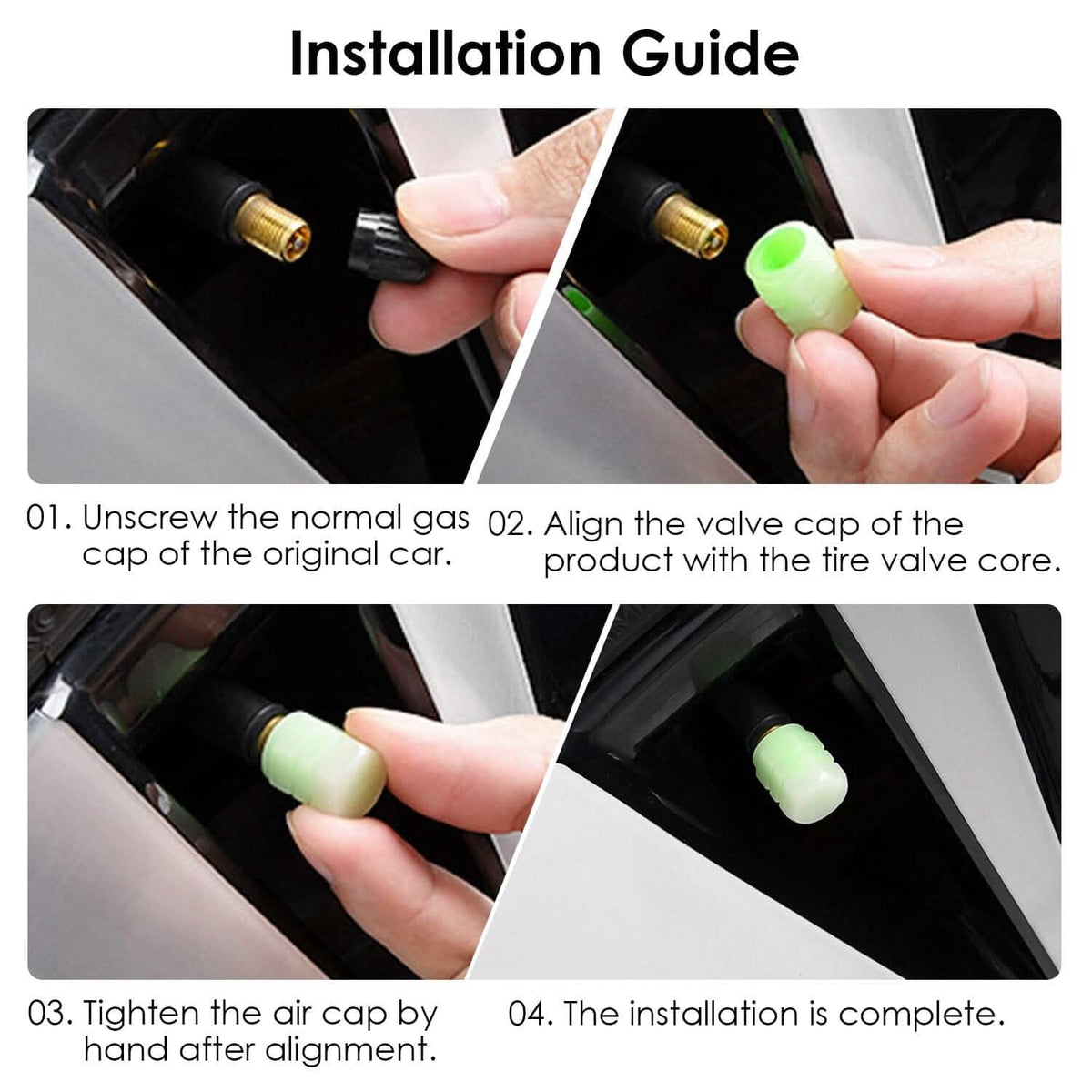 12-Piece: Luminous Car Tire Valve Stem Covers