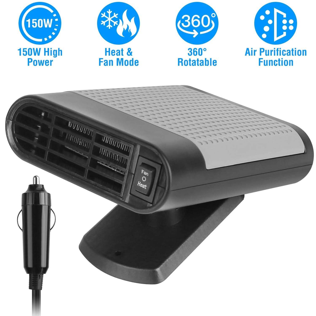 12V 150W Portable Car Heater with Air Purification