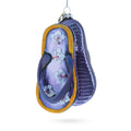 Colorful Flip Flops Glass Christmas Ornament