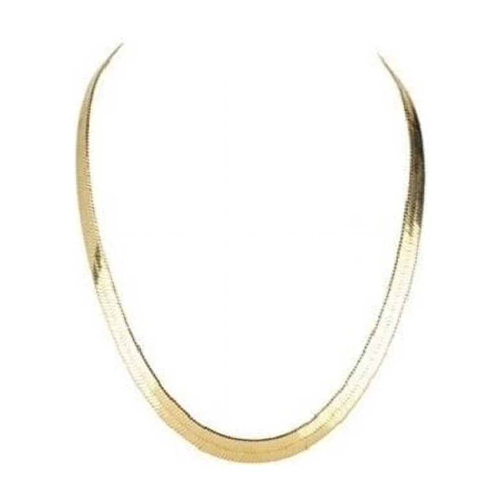 RMZ Gold NYC 14K Flat Snake Choker Necklace 16"