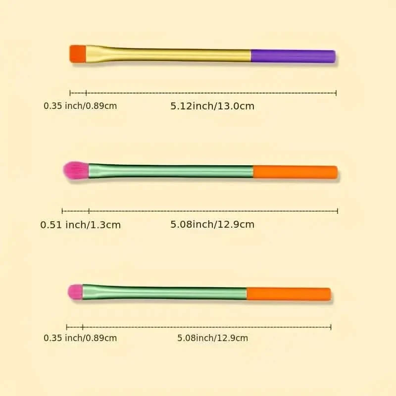 15-Pieces: Rainbow Color High Quality Makeup Brush Set