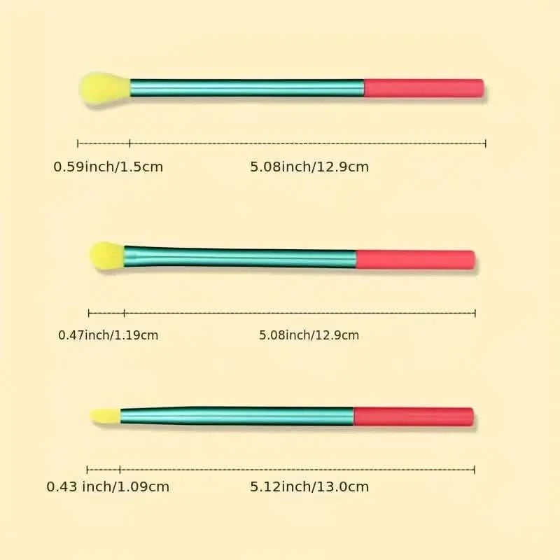 15-Pieces: Rainbow Color High Quality Makeup Brush Set