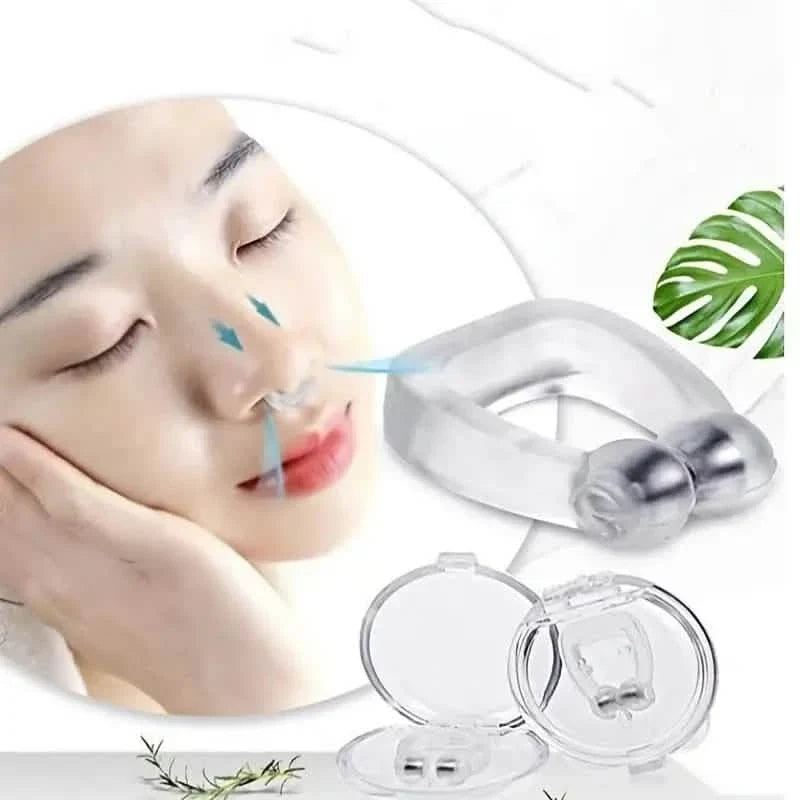 16-Pack: Silicone Magnetic Nose Clip Portable Mini Anti Snoring