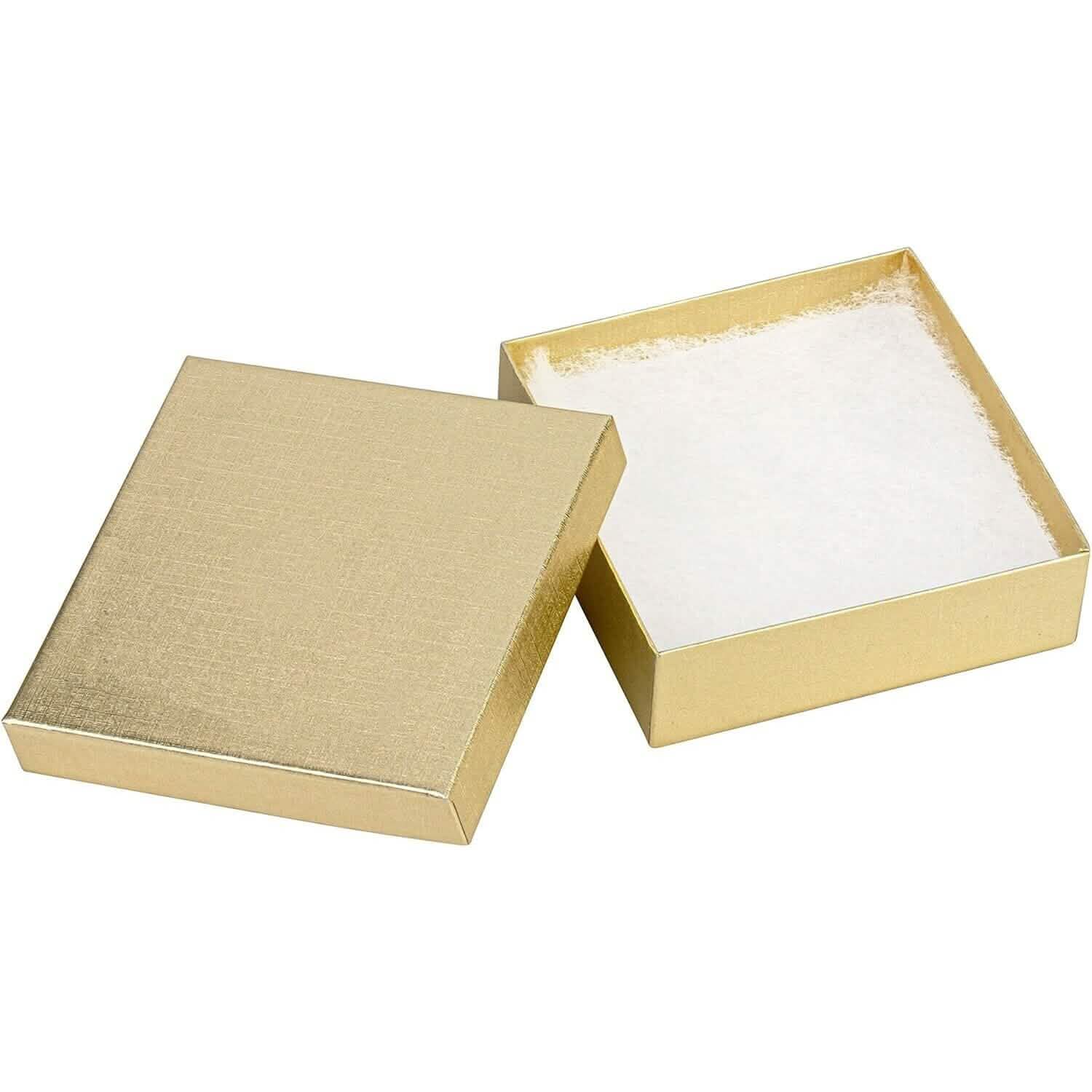 18K Solid Yellow Gold Box Necklace Real Gold Chain