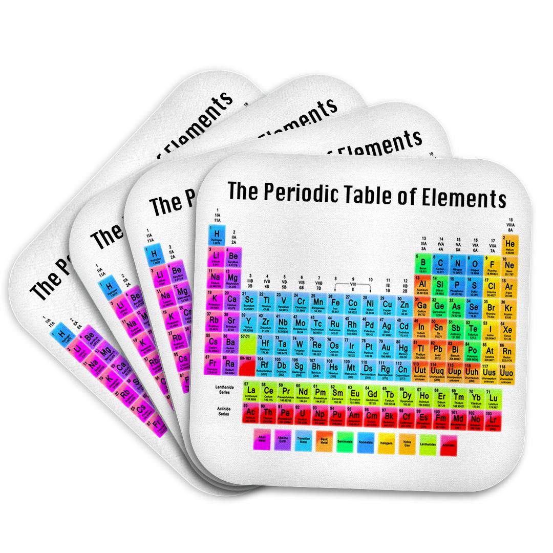 3dRose EvaDane - Chemistry - The Periodic Table of Elements - Coasters (cst_108318)