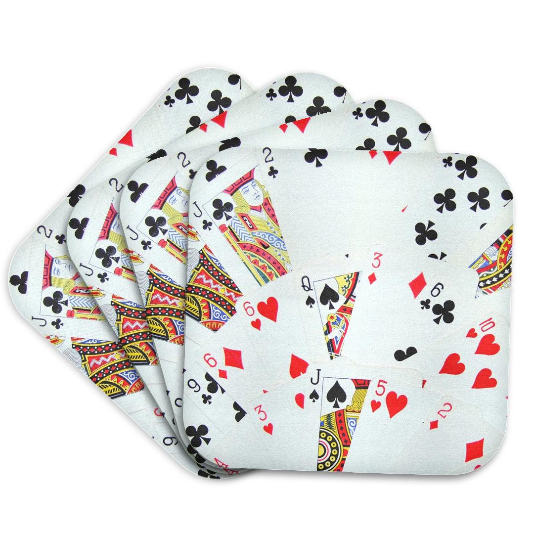 3dRose InspirationzStore Game Designs - Playing Cards Photography - Deck of Cards Photo Gift for Poker Bridge and Other Card Game Players - Coasters (CST_112895)