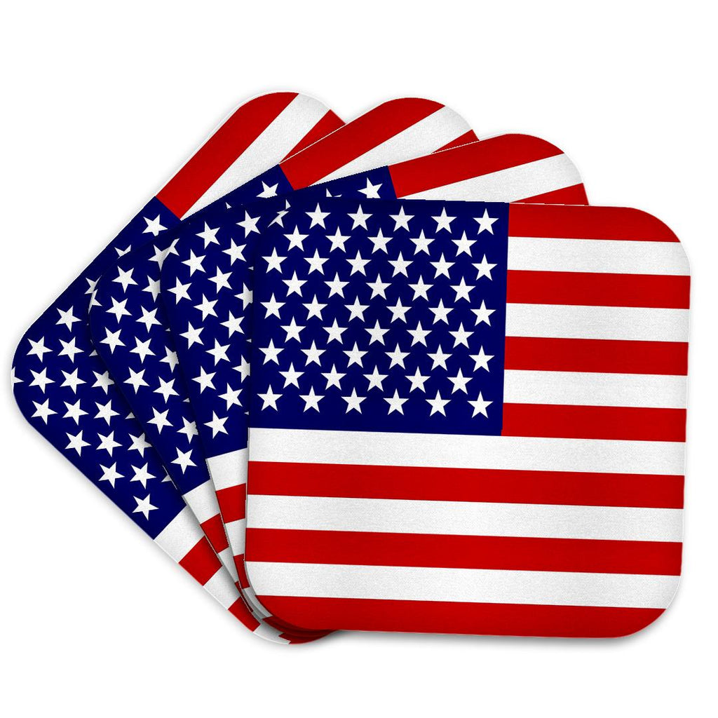 3dRose InspirationzStore Flags - American Flag - Patriotic USA stars and stripes red white and blue - 4th July America Patriot - Coasters (cst_112805)