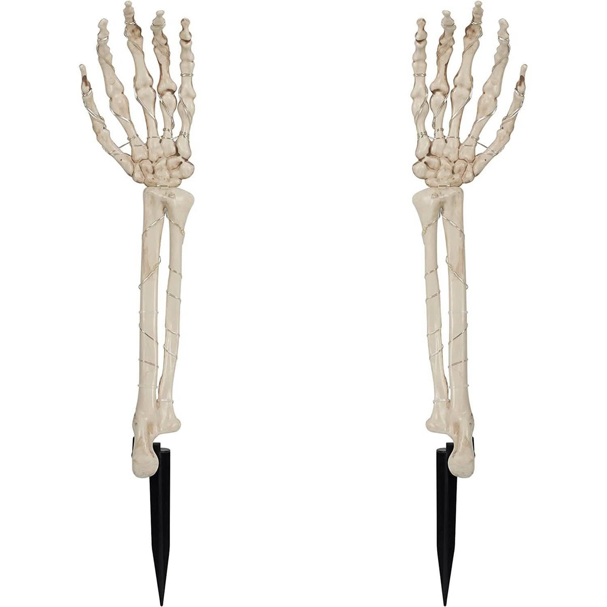 2-Pack: Light Up Skull Arm Stakes