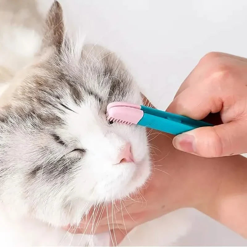 2-Pack: Pet Eye Comb Brush Pet Tear Stain Remover Comb Cleaning Grooming Tools