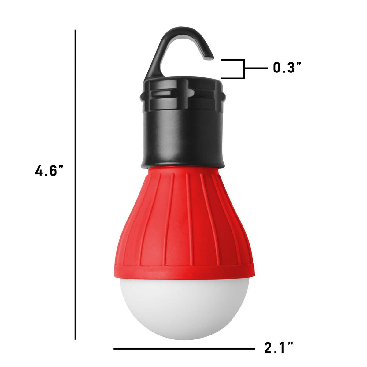2-Pack: Portable Emergency Light Bulb with Hook