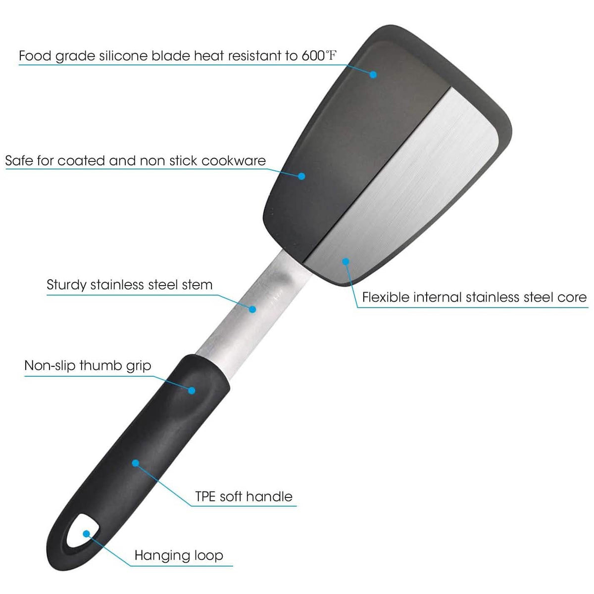 2-Pack: Unicook Flexible Silicone Spatula