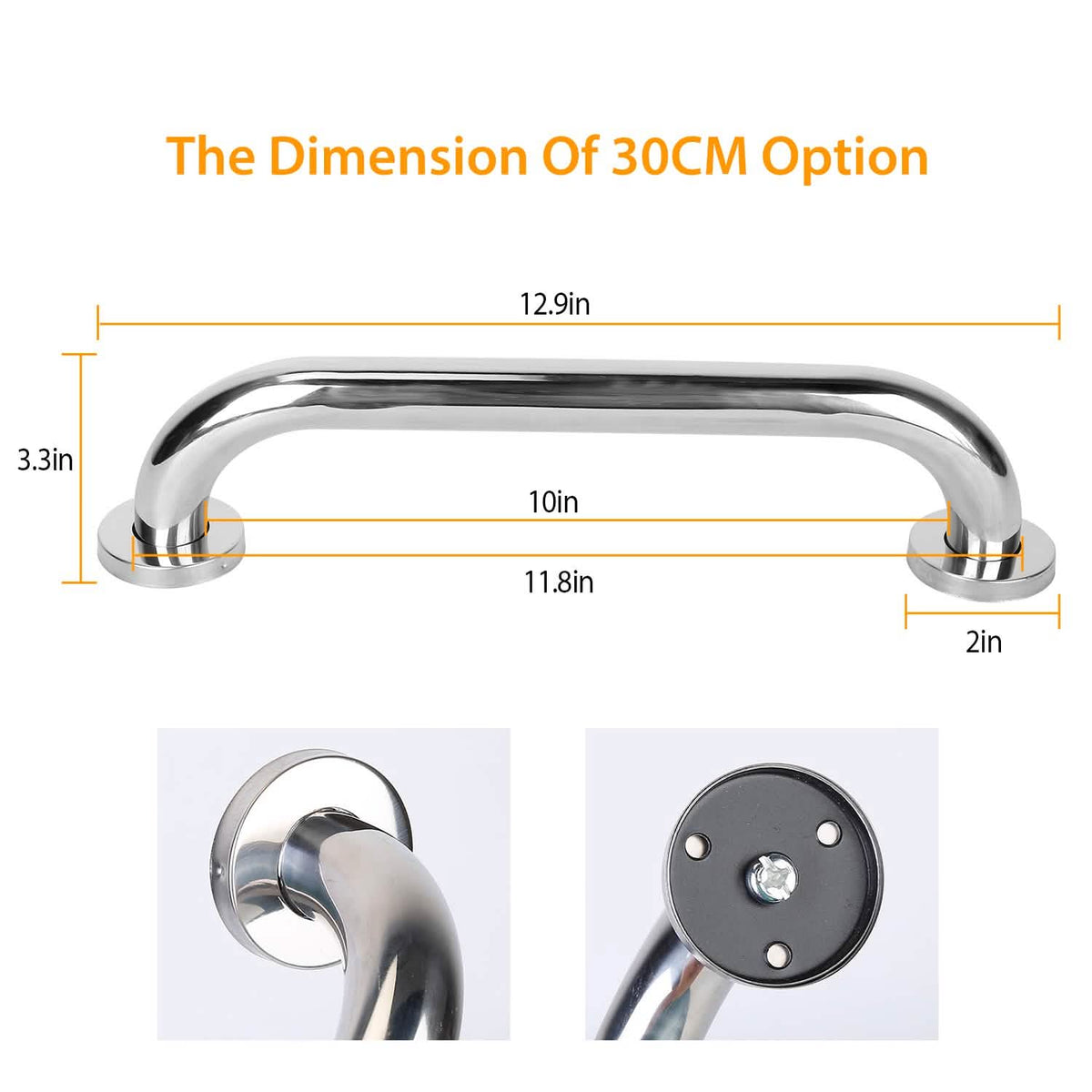 2-Piece: Bath Grab Bar