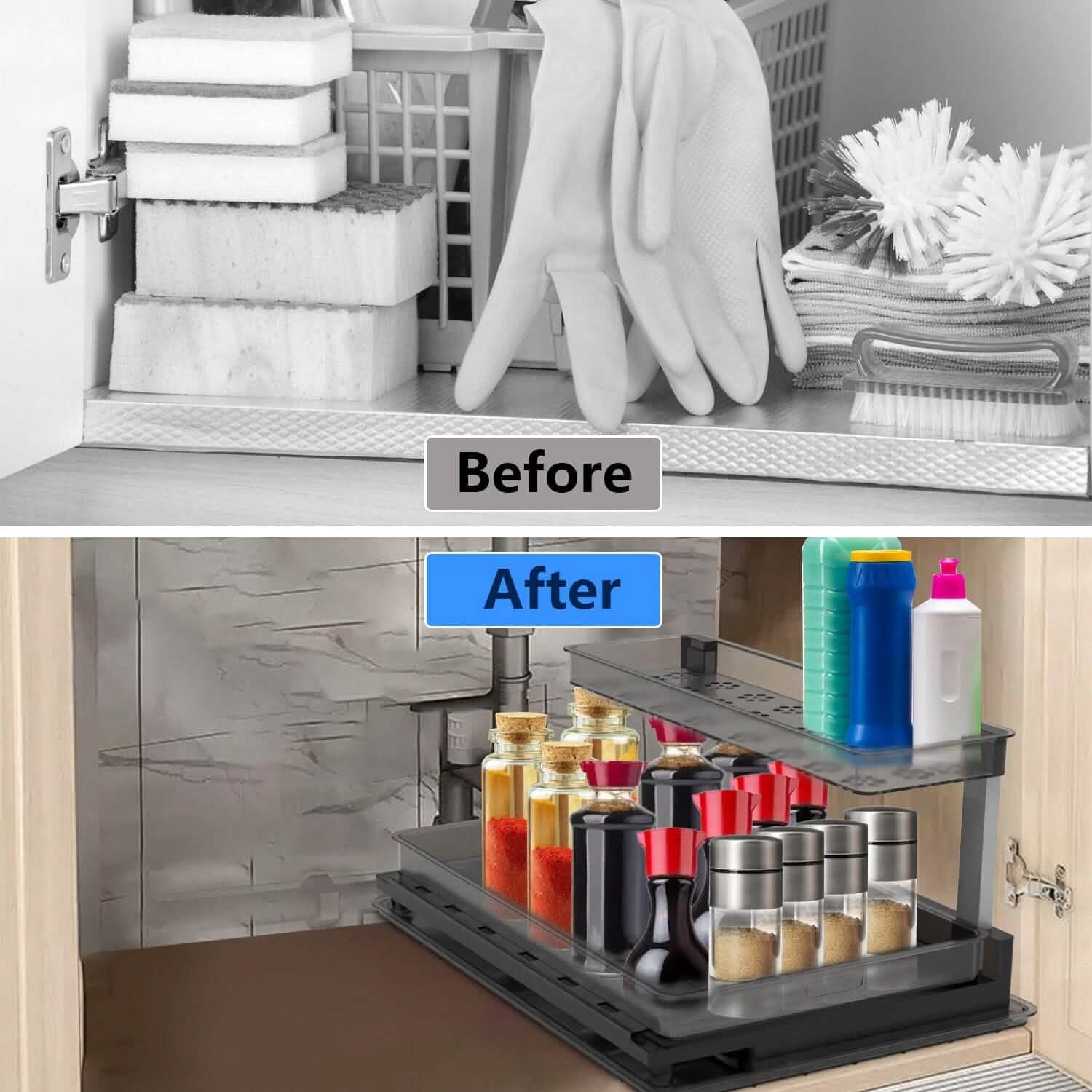 2-Tier Pull Out Under Sink Organizer