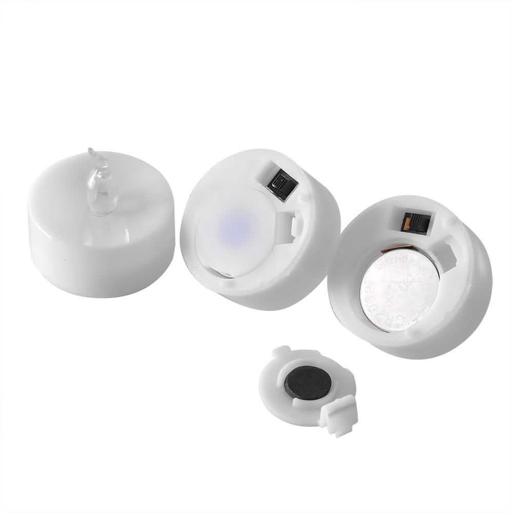 24-Pack: White LED Tealight Timer Candles Battery Operated Flameless Smokeless