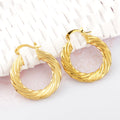 RMZ GOLD NYC 14k Gold Classic Bamboo Hoop Earrings