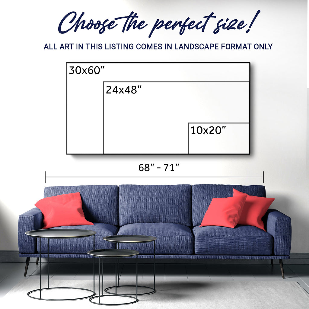Modern Minimalist Night Lake Wall Art