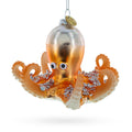 Octopus Glass Christmas Ornament