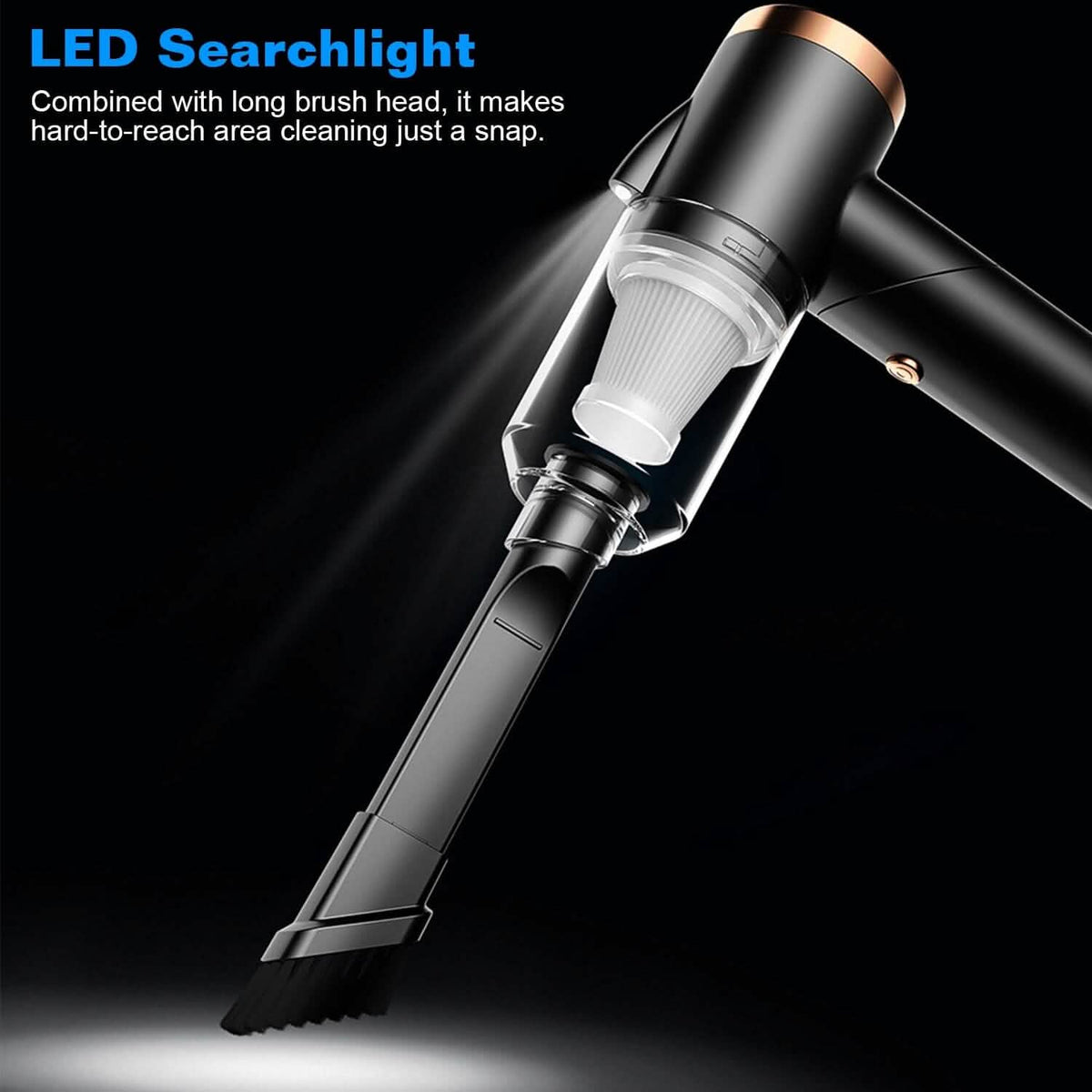 3-in-1 120W Portable Reachable Vacuum with Brush Nozzle
