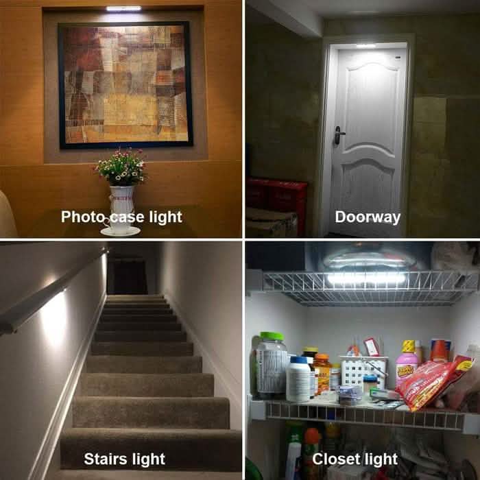 3-Pack: 10-LED Motion Sensor Stick on Light Bars