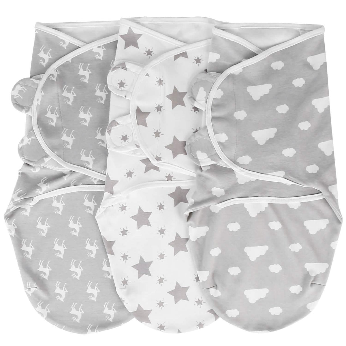 3-Pack: Baby New Born Swaddle Wrap