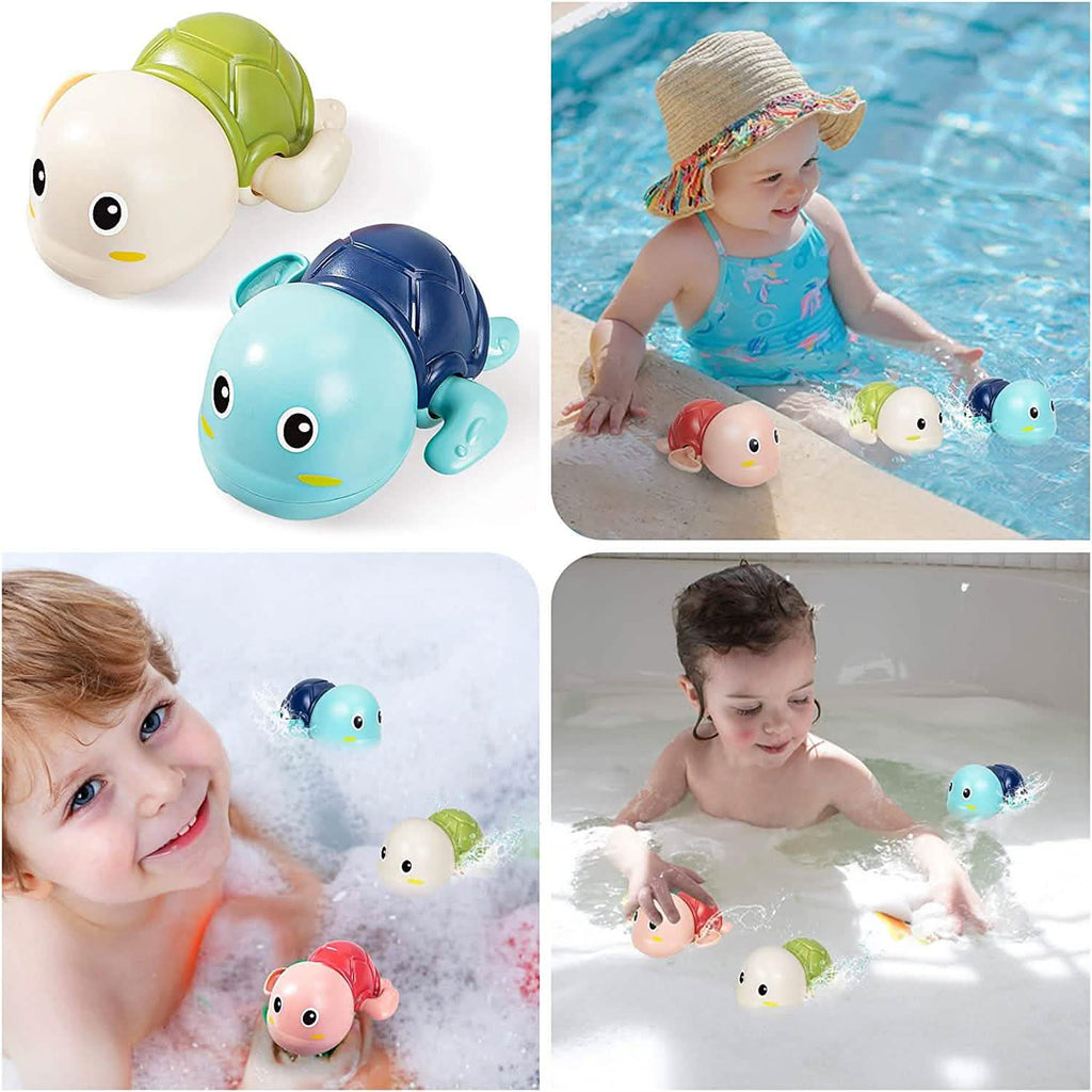 3-Pack: Cute Swimming Turtle Bath Toys