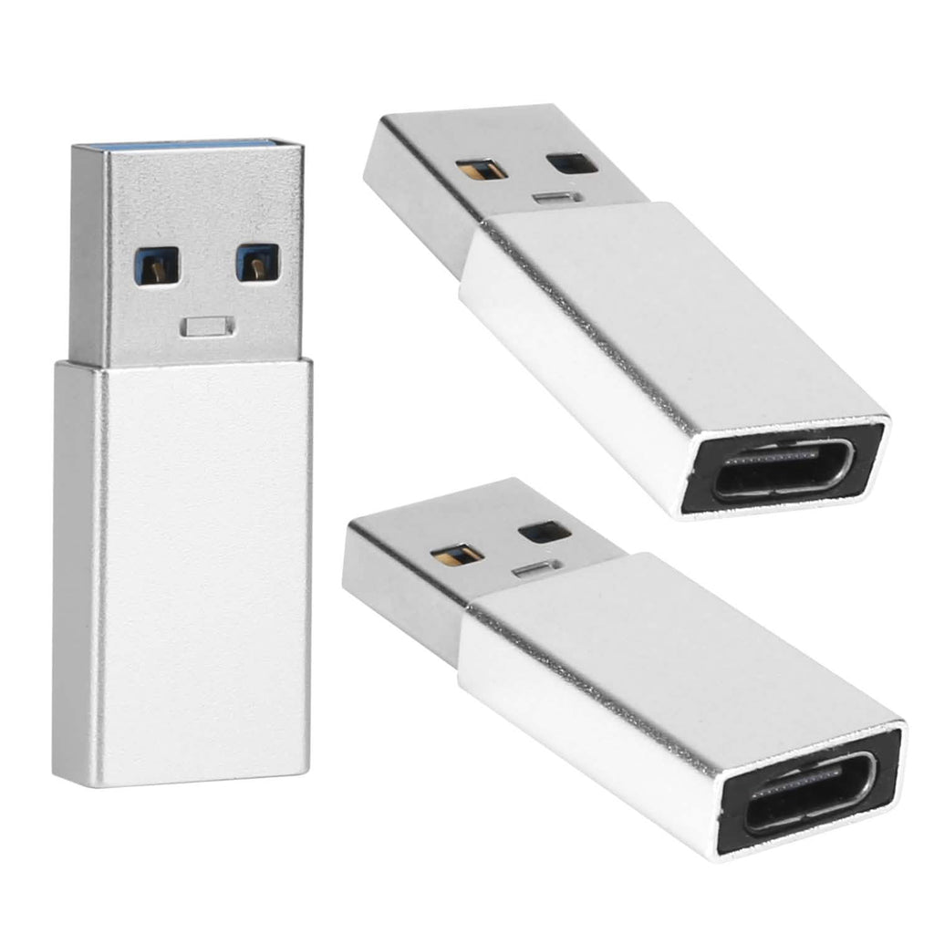 3-Packs: USB Type-C Male to USB A 3.0 OTG Male Port Converter