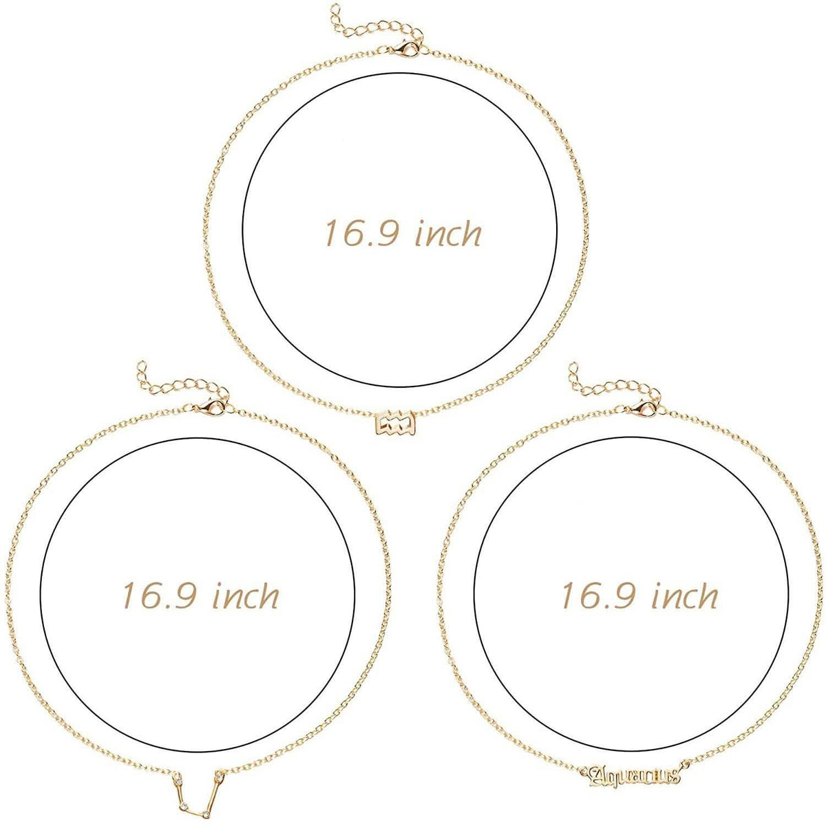 3-Piece: Constellation Zodiac Layer Necklaces