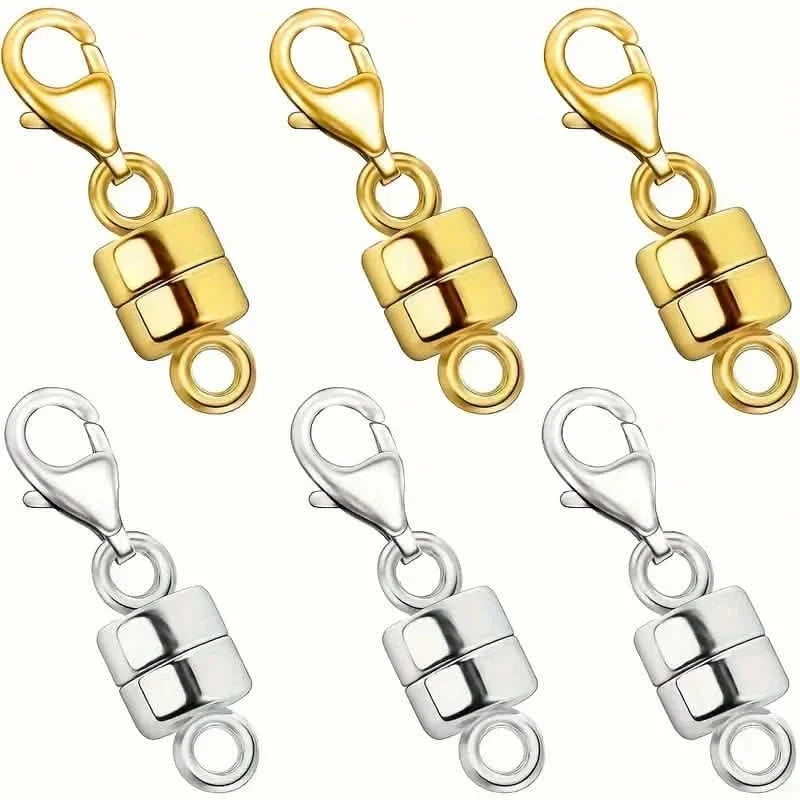 3-Piece: Magnetic Lobster Clasp Necklace Converter with Strong Magnetic Closure