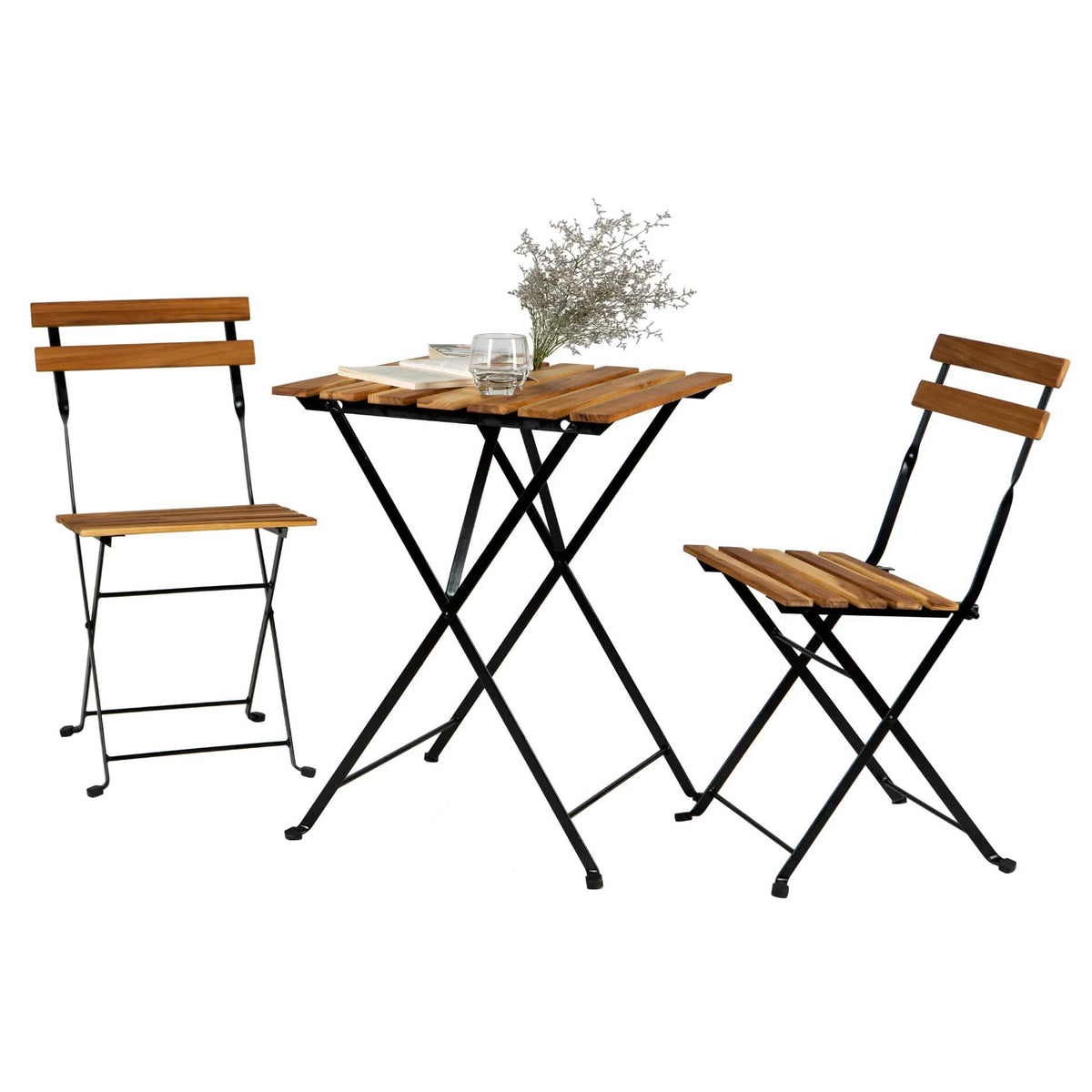3-Piece: Patio Dining Table Chairs Set