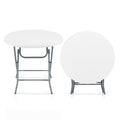 32 Inch Round Folding Table with Thick Tabletop for Picnic