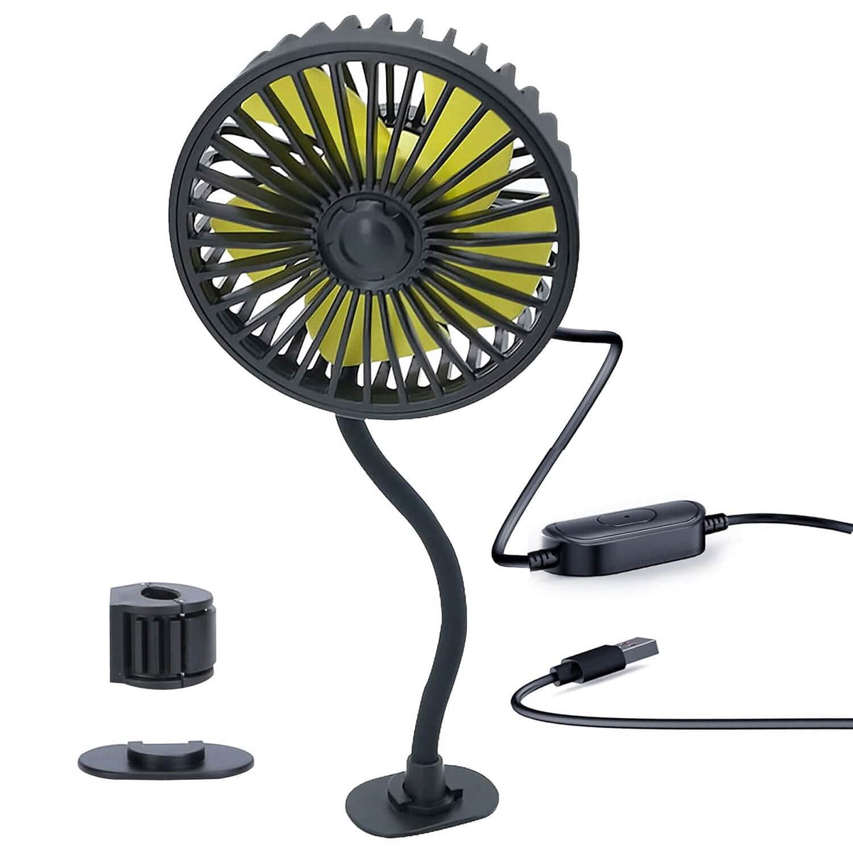 360 º Rotatable Car Cooling Fan with 3 Speeds