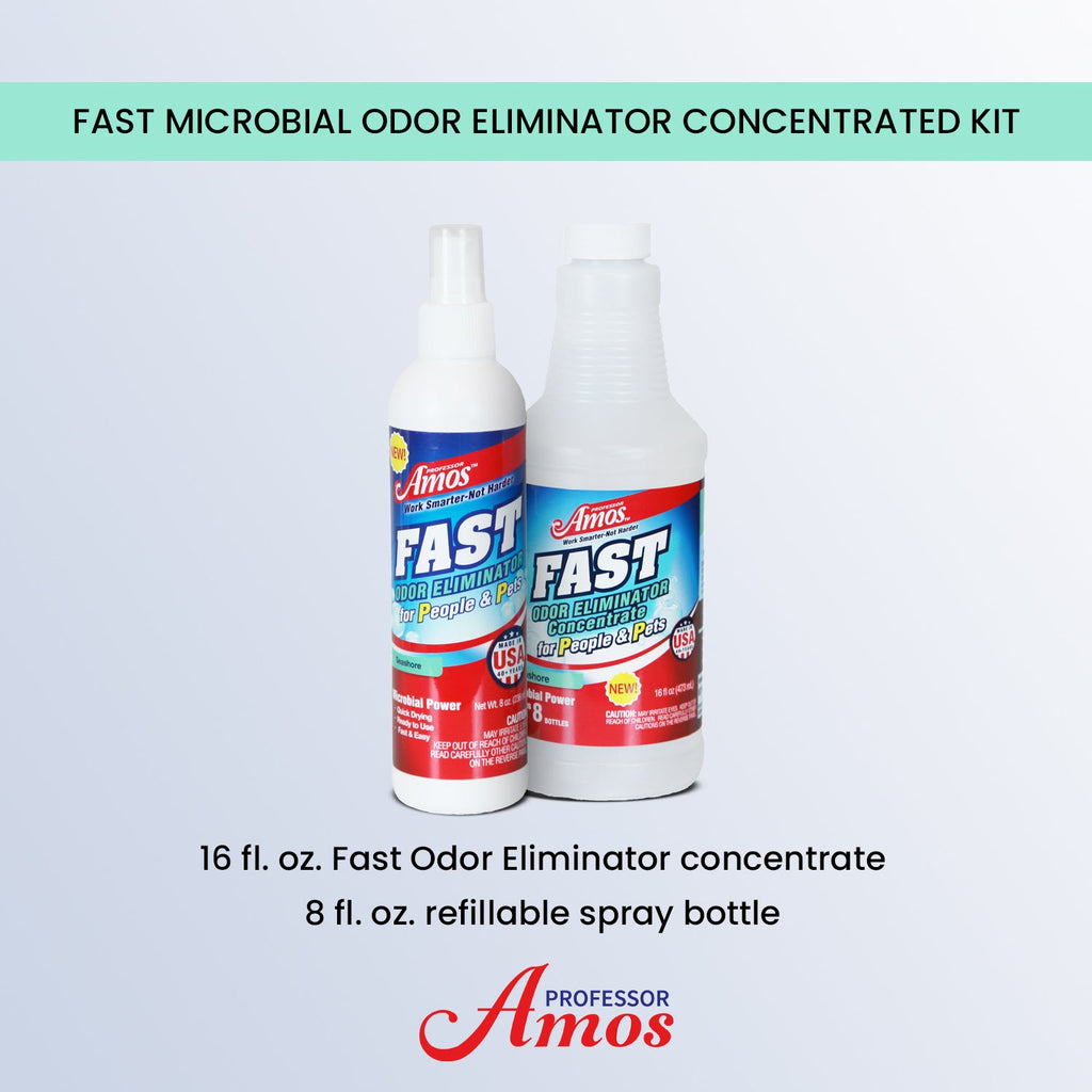 Professor Amos Fast Microbial Odor Eliminator Concentrated Kit 16oz.