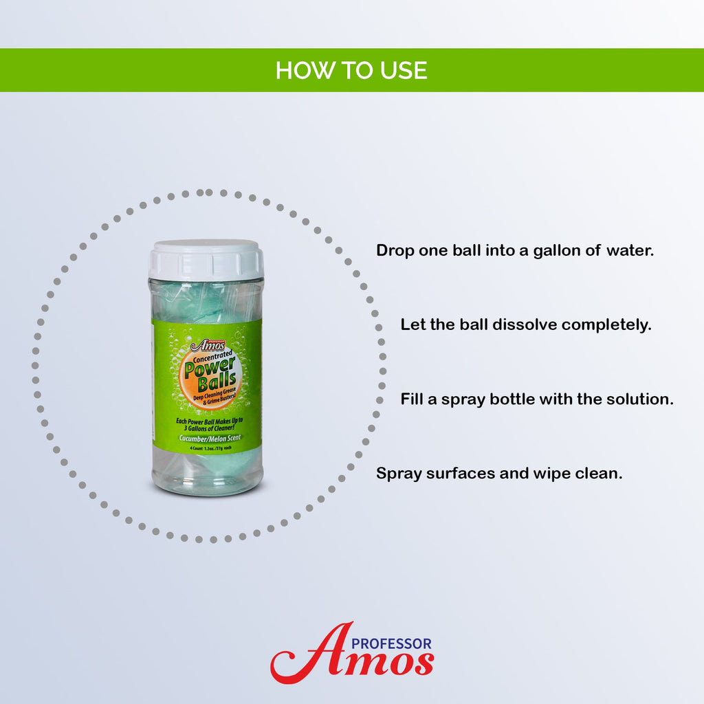 Professor Amos CONCENTRATED Cleaning Power Balls (Pack of 4)