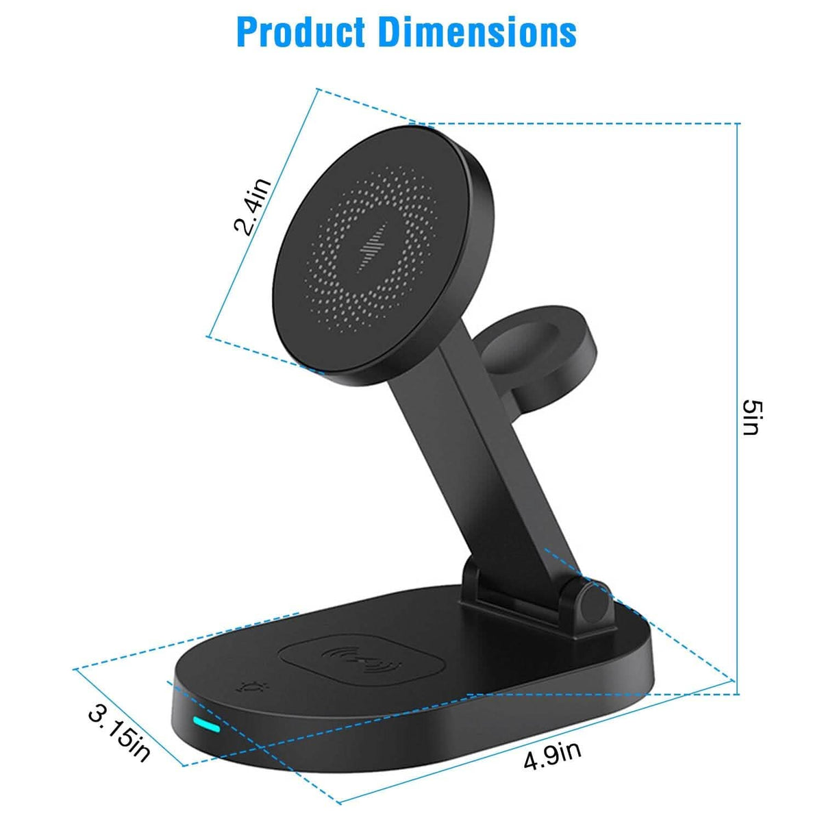 4-in-1 15W Foldable Magnetic Wireless Charging Station