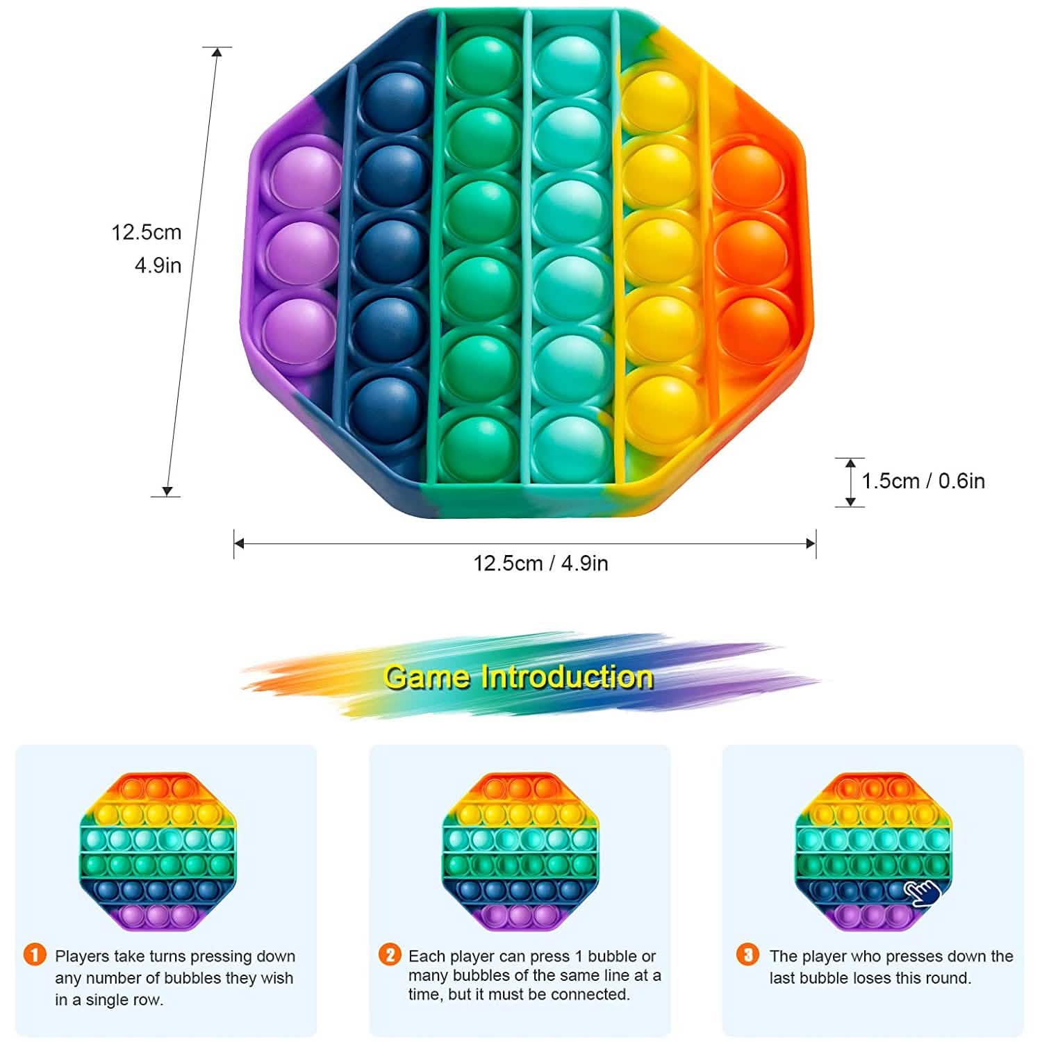 4-Pack: Bubble Popper Anti - Stress Fidget Toy