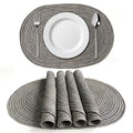 4-Pack: Cotton Oval Dining Mat