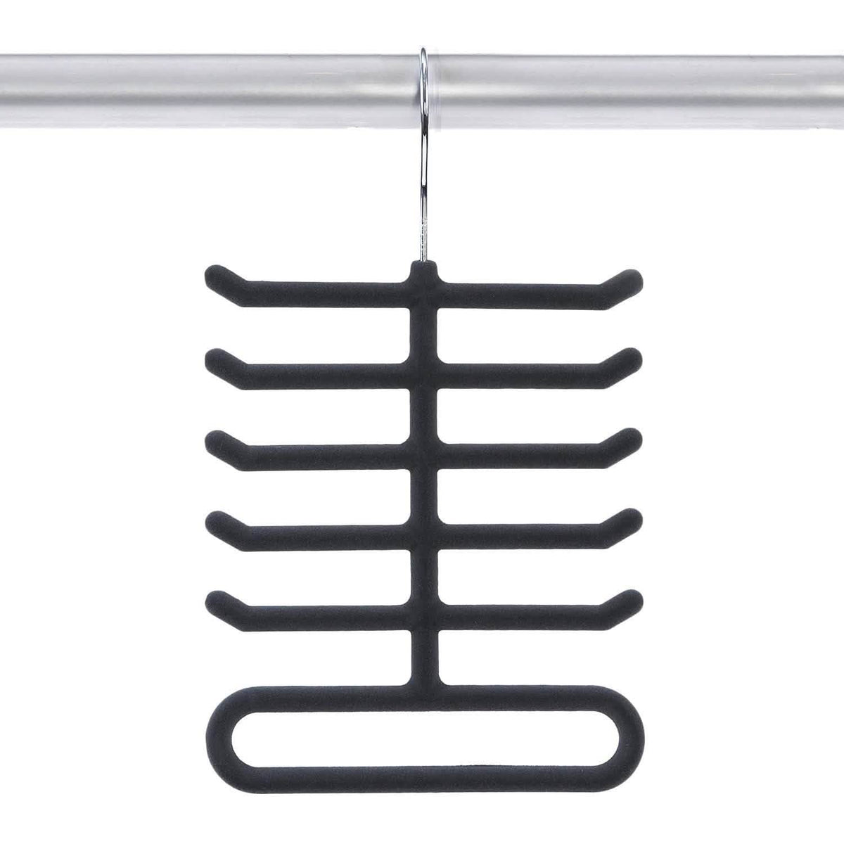 4-Pack: Non-Slip Velvet Tie Hanger Organizer Rack