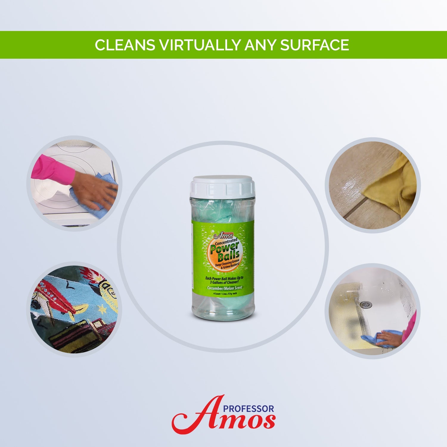 Professor Amos CONCENTRATED Cleaning Power Balls (Pack of 4)
