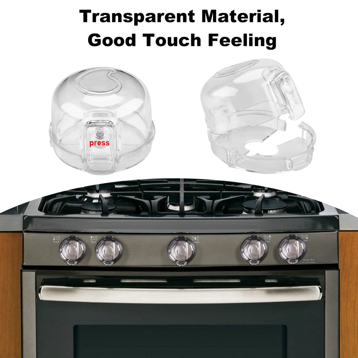 5-Pack: Kitchen Gas Electric Stove Knob Safety Covers