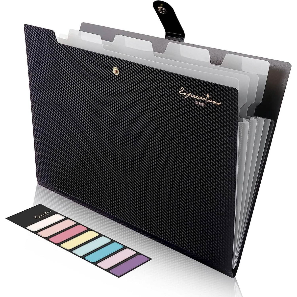 5 Pocket Folder with Labels, Letter Size Expanding File Folder Organizer