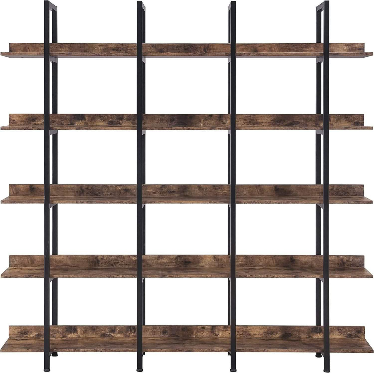 5-Tier Bookcase Tall Bookshelf, Storage Shelf with Metal Frame