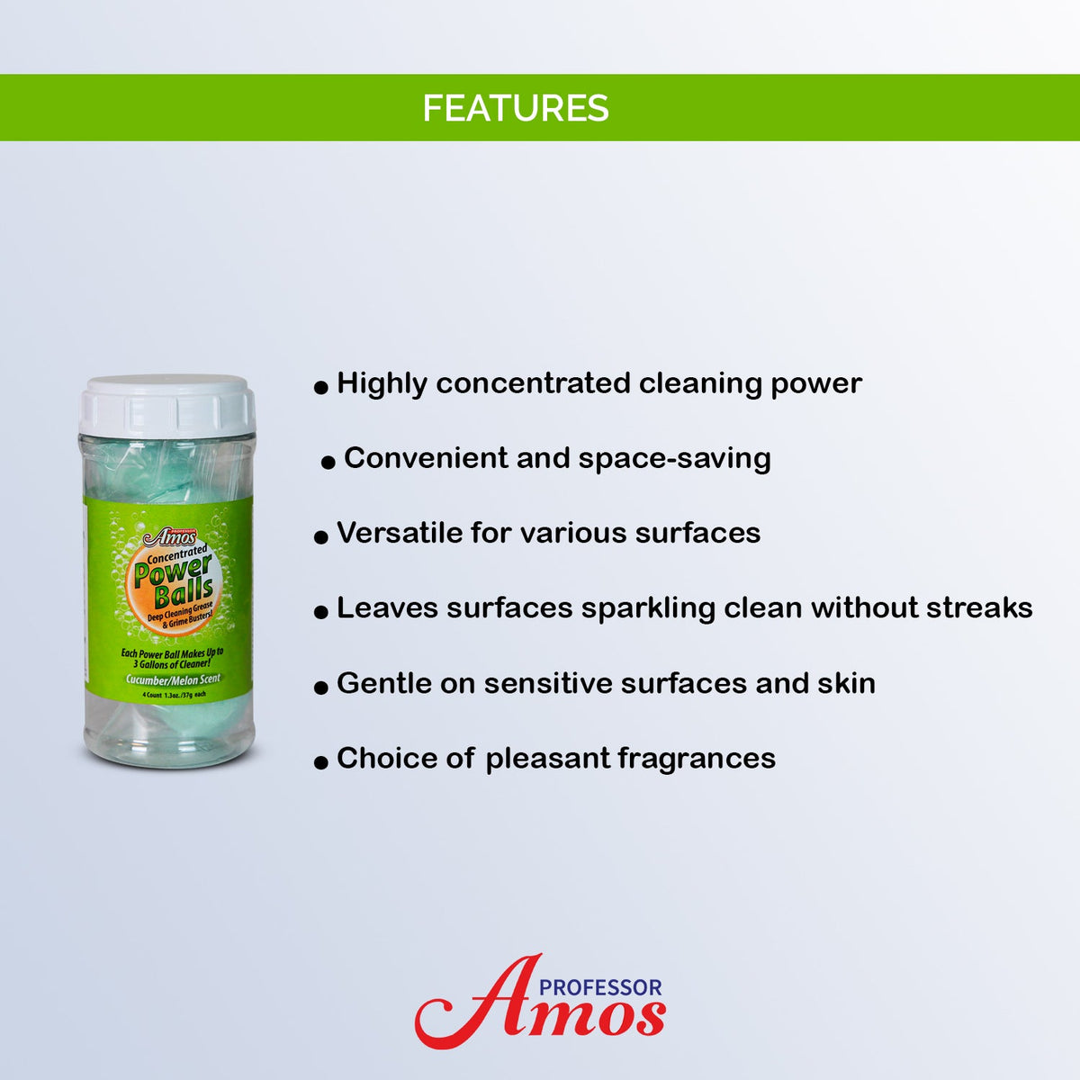 Professor Amos CONCENTRATED Cleaning Power Balls (Pack of 4)