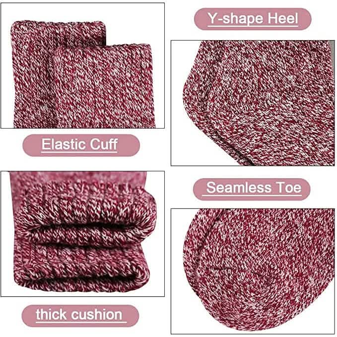6-Pack: Ladies Soft Warm Winter Thermal Socks Assorted Colors